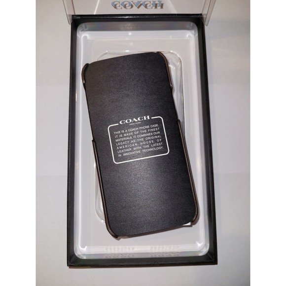 Coach - Leather Slim Protective Case for iPhone 12 Mini 5.4" - Brown - Picture 3 of 6